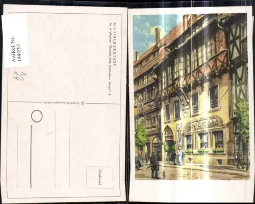 194937,Künstler Ak Walter Gemm Das Gotische Haus Alt Halberstadt