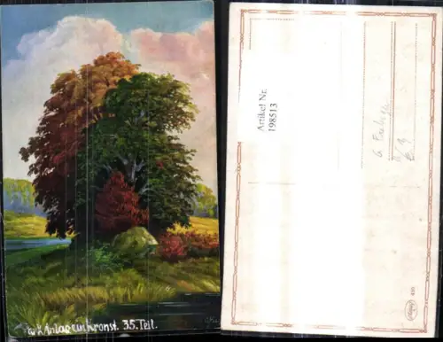 198513,Künstler Ak G. Fiebiger Baum Bäume Herbststimmung Landschaft