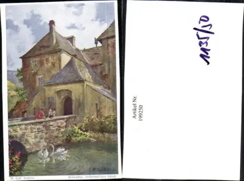 199250,Künstler AK E. F. Hofecker Mährisch Schlesien Sudeten Freitralbau fürstbichschöfliches Schloss