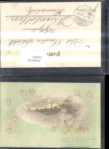 215093,Litho Haus Landschaft Spruch Text