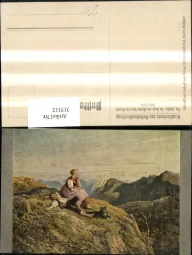 215112,Künstler Ak Th. Schüz Es liegt ein Weiler fern im Grund pub Künstlerkarte des Volkskunstverlags