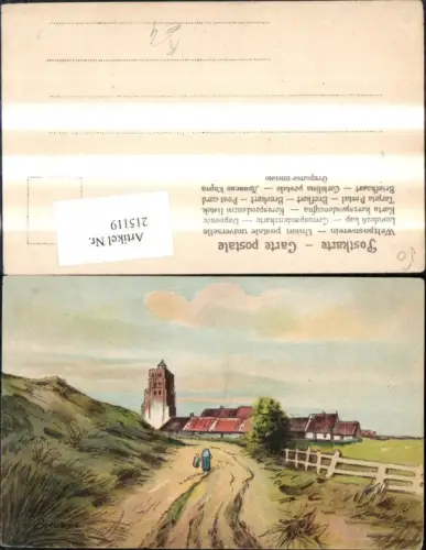 215119,Künstler Ak Jac Brouwer Strasse Haus Landschaft