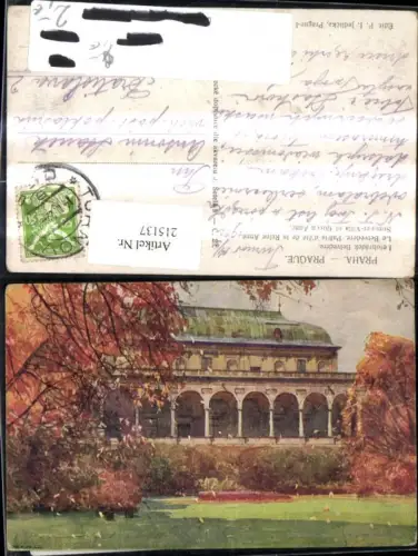 215137,Künstler Ak F. J. Jedlicka Prahe Prague Prag Summer Villa of Queen Anne Letohradek Belvedere