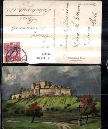 215148,Künstler Ak W. Bürger Vogesenburg Burg Lichtenberg