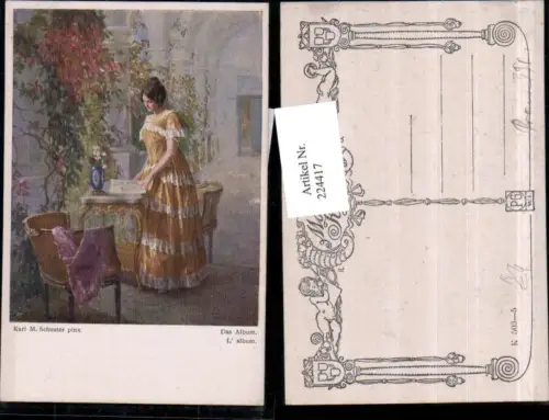 224417,Künstler AK Karl M. Schuster Das Album Frau m. Kleid Buch Album