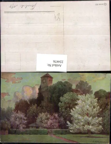 224476,Künstler AK F. Alexander Landschaft Turm