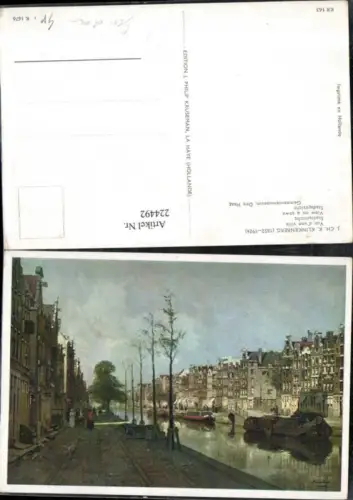 224492,Künstler AK J. Ch. K. Klinkenberg Stadtansicht Partie Promenade