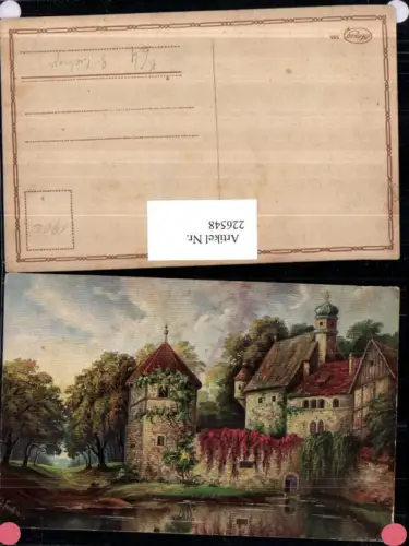 226548,Künstler AK G. Fiebiger Burg Partie