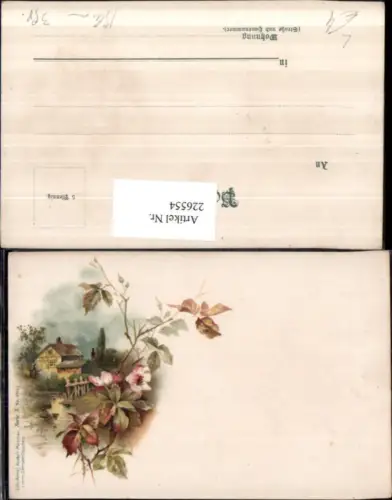 226554,Künstler Litho AK Landschaft Blumen pub Lith-Artist München 10euro16253