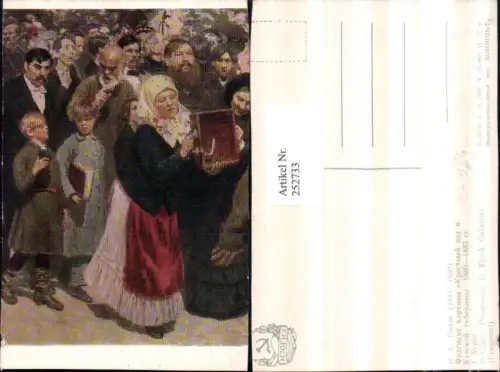252733,Künstler AK Russisch Religiöse Prozession in Kursk Gubernia Personen Kinder Buch