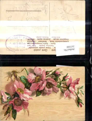 263500,Künstler Ak Blumen Rosen Blüten Zweig