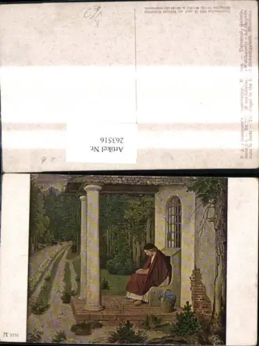 263516,Künstler Ak M. v. Schwind Die Waldkapelle Frau Gebet Religion pub F. A. Ackermann 213euro2176