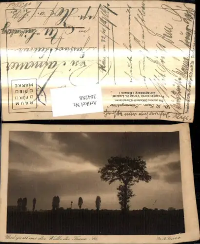 264288,Künstler Ak A. Sauer Stimmungsbilder Und gießt a. d. Wolke die Tränen Landschaft pub H. Lüdorff Zwingenberg