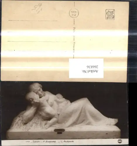 266836,Künstler Ak P. Bigeard L Avenir Barbusige Frau m. Kinder Stillen Erotik pub P. C. Paris 177