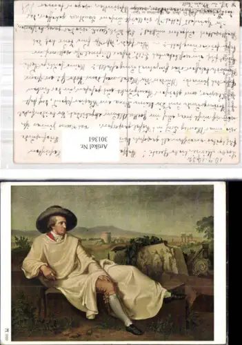 301361,Künstler Ak J. H. W. Tischbein Goethe i. d. Campagna b. Rom pub F. A. Ackermann 7020