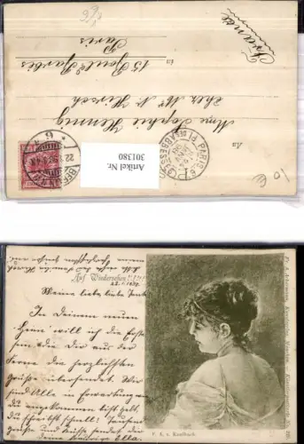 301380,Künstler Ak F. A. v. Kaulbach Frau Portrait pub F. A. Ackermann 210