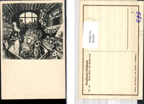 301493,Künstler Ak Albert Welti Der Teufel muss pub Kunstwart 194