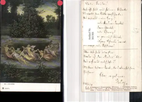 301501,Künstler Ak M. v. Schwind Elfentanz Elfen pub F. A. Ackermann 213euro2169b