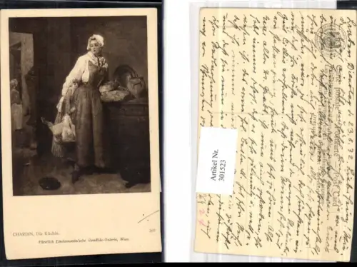 301523,Künstler Ak Chardin Die Köchin Frau m. Essen Brot
