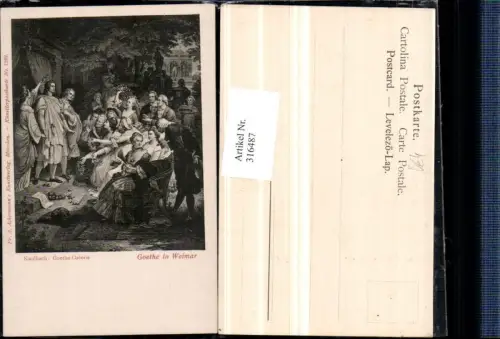 316487,Künstler AK Kaulbach Goethe in Weimar Personen pub A. Ackermann 1289
