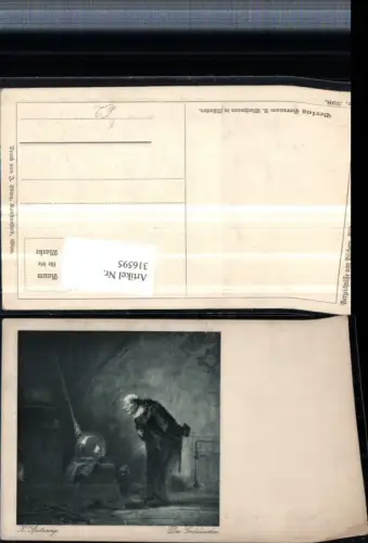 316595,Künstler AK K. Spitzweg Der Goldsucher Mann