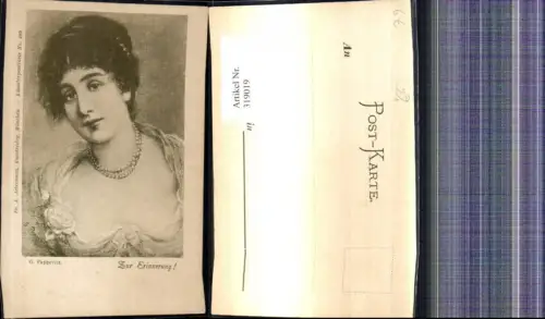 319019,Künstler Ak G. Papperitz Zur Erinnerung Frau Portrait pub F. A. Ackermann 289