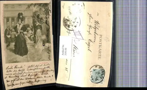 319150,Künstler Ak H. Torggler Im Stadtpark Frau Hut Schirm pub F. A. Ackermann 814