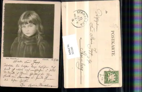 321185,F. A. Ackermann 560 Künstler Mizi Wunsch Christl Mädchen Portrait
