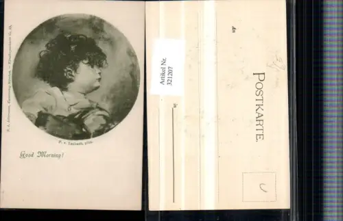 321207,F. A. Ackermann 99 Künstler Franz v. Lenbach Good morning Kind Portrait