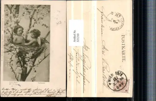 321210,F. A. Ackermann 341 Künstler Fabio Fabbi Liebesnest Nest Engel Blüten