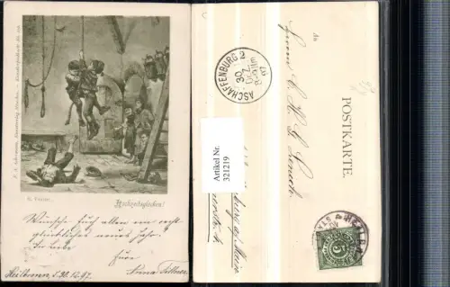 321219,F. A. Ackermann 216 Künstler B. Vautier Hochzeitsglocken Kinder Schnur