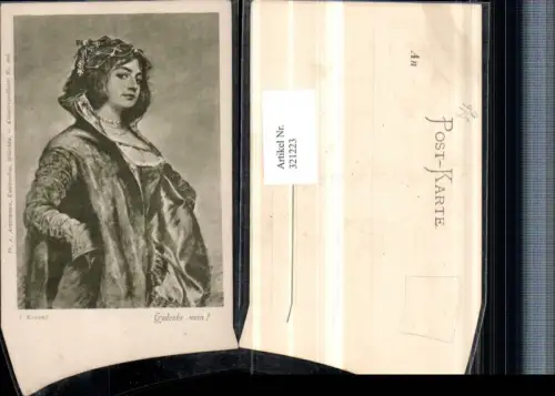 321223,F. A. Ackermann 266 Künstler J. Koppay Gedenke mein Frau m. Mantel Portrait