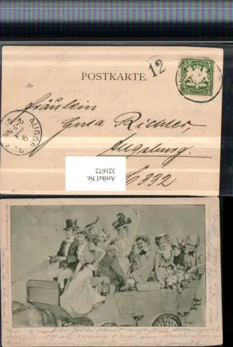 321672,Künstler AK H. Torggler Kutsche Personen Frauen m. Hüten pub A. Ackermann 954