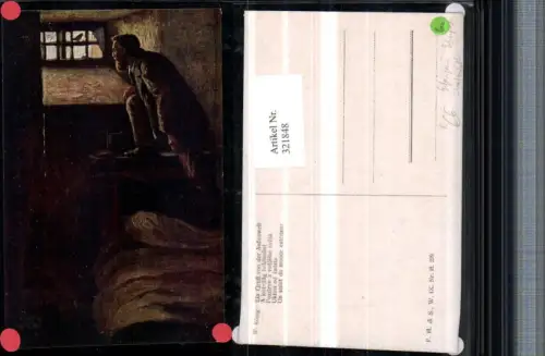 321848,Künstler AK W. König Ein Gruß von der Außenwelt Gefängnis Gefangener Strafanstalt