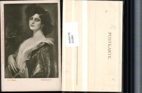 321889,Künstler AK H. Torggler Studienkopf Frau m. Kette Portrait pub A. Ackermann 1134