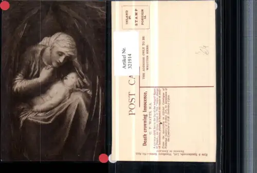 321914,Künstler AK G. F. Watts Death crowning Innocence Frau sterbendes Kind Tod