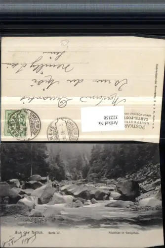 322350,Künstler AK Aus d. Natur Felsblöcke im Gebirgsfluss pub Nordwestdeutscher Kunstverlag Goslar