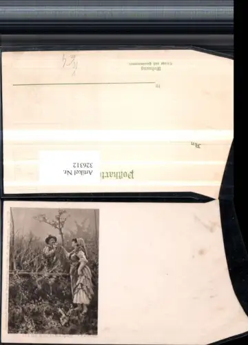 326312,Künstler AK F. Zanaro Liebesschranke Liebe Frau m. Kleid Mann m. Hut pub Rembrandt