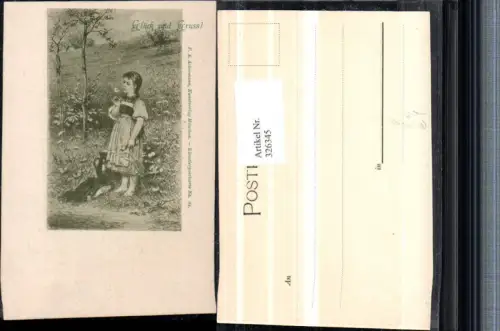326345,Künstler AK R. Beyschlag Kind Mädchen Wiese Pusteblume pub A. Ackermann 64
