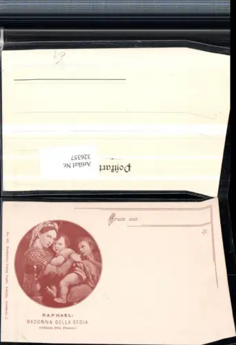 326357,Künstler AK Raphael Madonna della Sedia Portrait pub Vogel Leipzig 107
