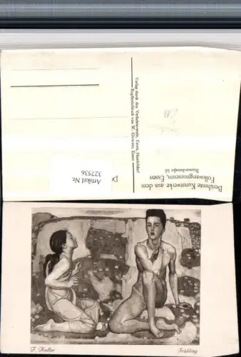 327536,Künstler AK F. Hodler Frühling Surrealismus Erotik Akt