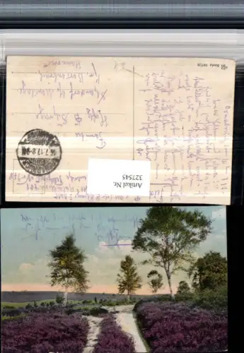 327545,Künstler AK Lüneburger Heide b. Lüneburg Landschaft Feldpost Nr. 978