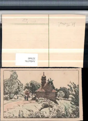 327645,Künstler AK H. Thoma Landschaft Kirche