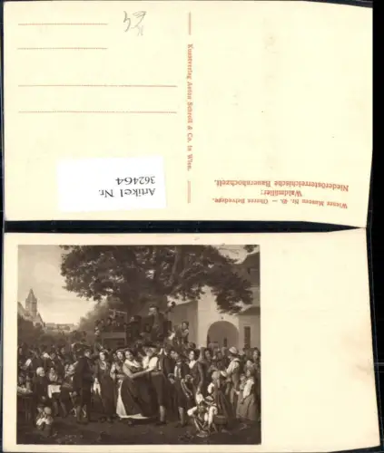 362464,Künstler Ak Waldmüller Niederösterreichische Bauernhochzeit Hochzeit