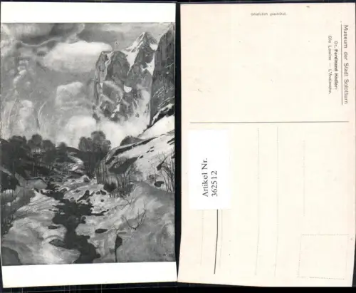 362512,Künstler Ak Dr. Ferdinand Hodler Die Lawine Winterlandschaft Bergkulisse