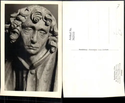 362533,Künstler Ak Hans Brüggemann Johannes Holzfigur Bordesheimer Altar pub Voigt Elmshorn