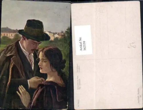 362539,Künstler Ak K. Zewy Scheiden tut weh Paar Abschied
