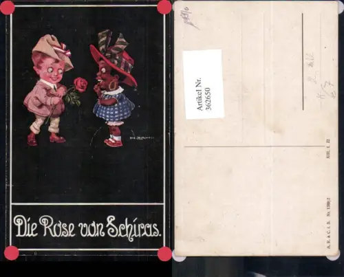 362650,Künstler Ak H. Zahl Die Rose von Schiras Kinder Blumen