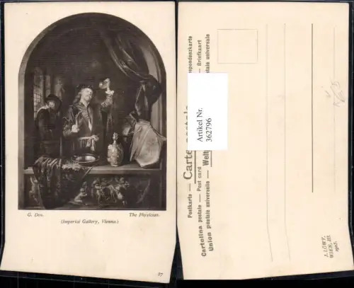 362796,Künstler Ak G. Dou The Physician pub J. Löwy 27