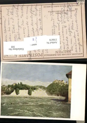 370879,Künstler AK Hans Thoma Rheinfall Wasserfall b. Schaffhausen